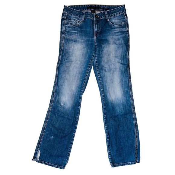 Calvin Klein Jeans Womens Size 29/8 Blue Denim Lean Bootcut - Picture 1 of 4